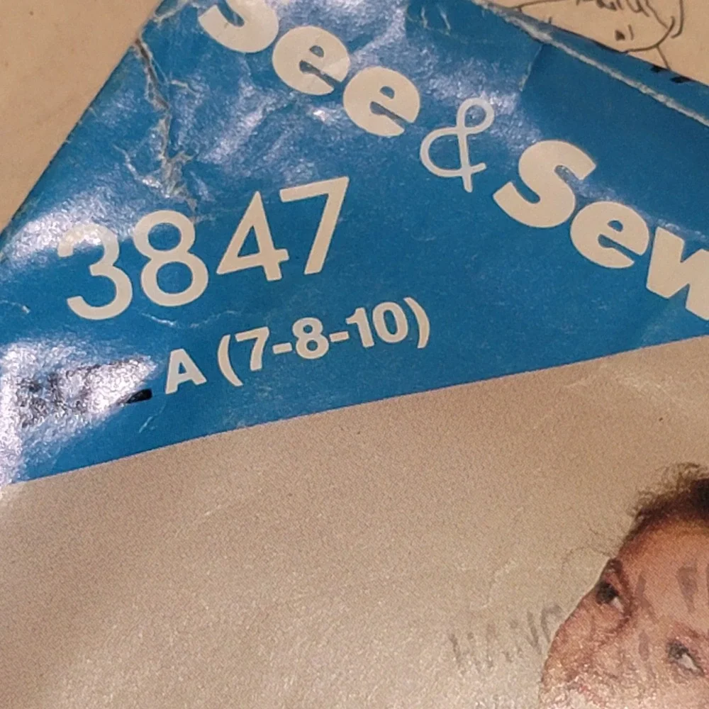 Vintage See & Sew Butterick 3847 Girls Jumper Dress Pattern Uncut Size 7-10